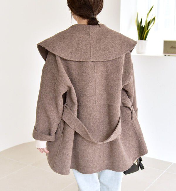 quaranciel「《一部追加予約》quaranciel: リバー ケープ ショート コート 25AW」|その他|