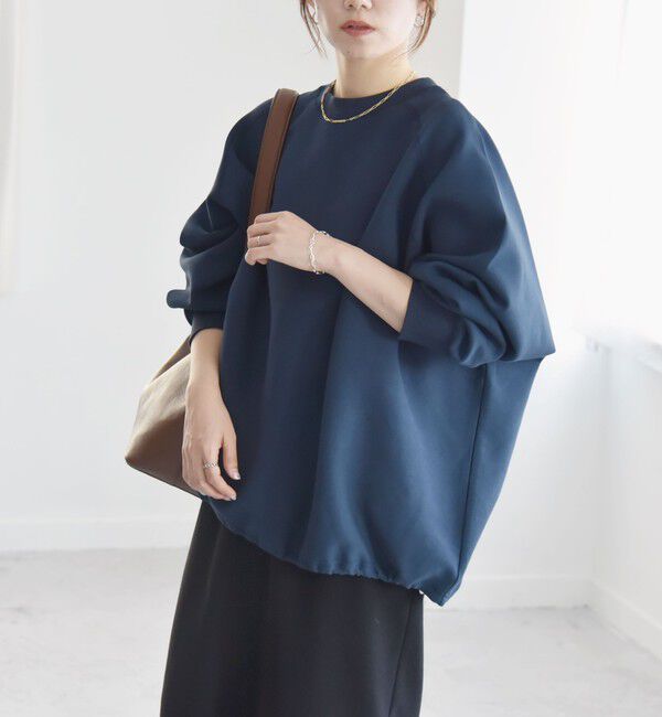 quaranciel「《一部追加予約》quaranciel:〈洗濯機可能〉ポンチ ドロスト ルーズ プルオーバー」|スウェット・ジャージ|