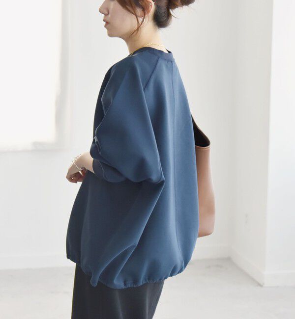 quaranciel「《一部追加予約》quaranciel:〈洗濯機可能〉ポンチ ドロスト ルーズ プルオーバー」|スウェット・ジャージ|