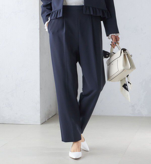 SHIPS for women「〈手洗い可能〉トリアセテート混 テーパード パンツ（セットアップ対応）」|その他|