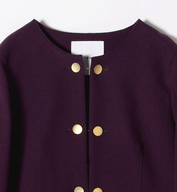 quaranciel「quaranciel: エア ニードル ペプラム ジャケット（セットアップ対応）」|ノーカラージャケット|