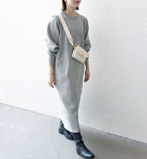 SHIPS any「【WEB限定】SHIPS any: USAコットン 裏起毛 パフ スリーブ ワンピース 2」|ワンピース|