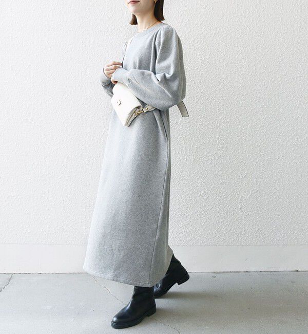 SHIPS any「【WEB限定】SHIPS any: USAコットン 裏起毛 パフ スリーブ ワンピース 2」|ワンピース|