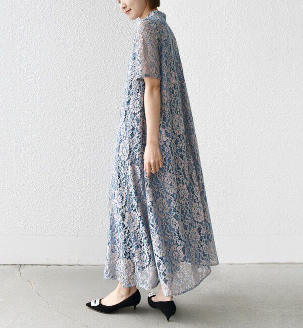 SHIPS for women「〈結婚式・パーティ〉kaene:パイピング レース Aライン ワンピース」|ワンピース|