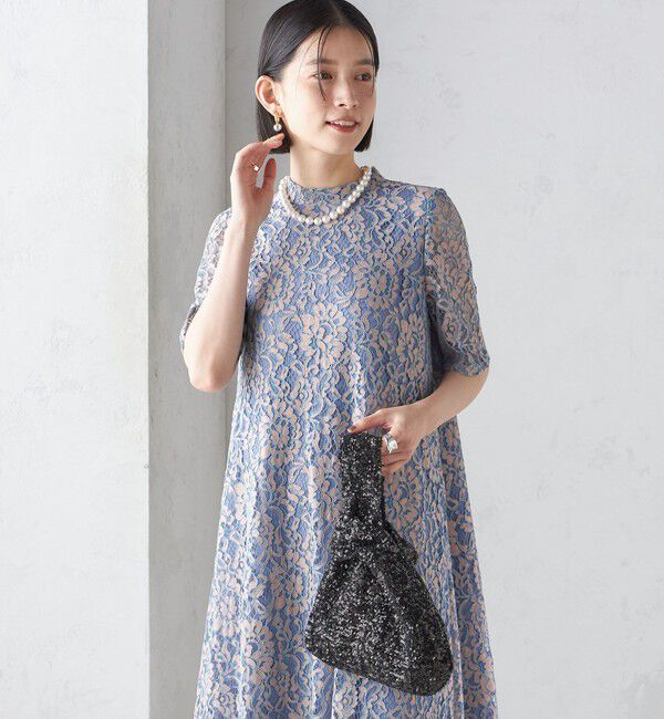 SHIPS for women「〈結婚式・パーティ〉kaene:パイピング レース Aライン ワンピース」|ワンピース|