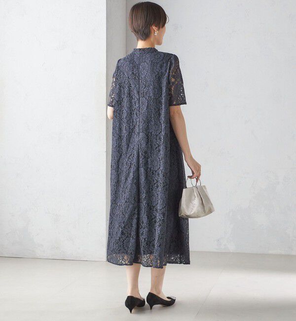 SHIPS for women「〈結婚式・パーティ〉kaene:パイピング レース Aライン ワンピース」|ワンピース|