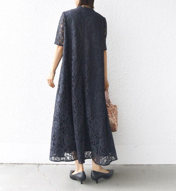 SHIPS for women「〈結婚式・パーティ〉kaene:パイピング レース Aライン ワンピース」|ワンピース|