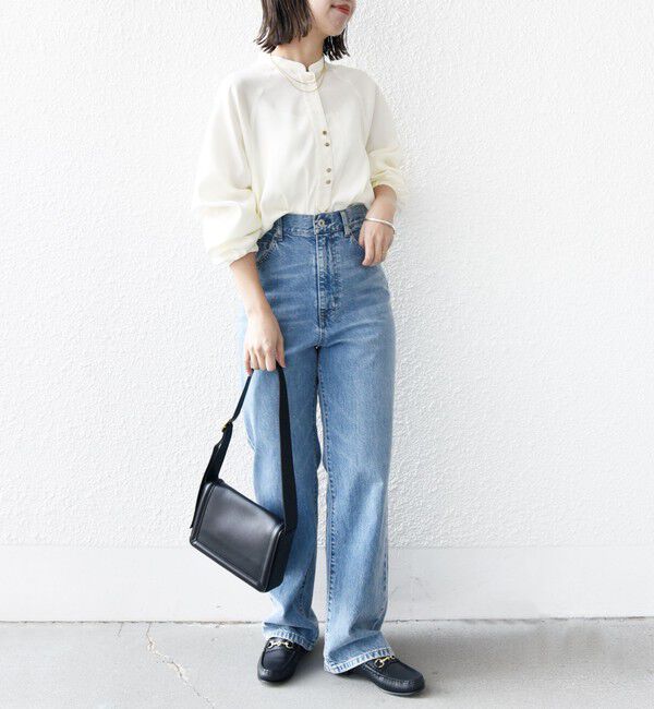 SHIPS for women「〈手洗い可能〉メタル ボタン シャンブレー ブラウス」|シャツ・ブラウス|