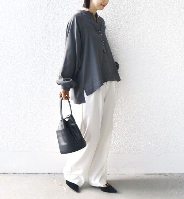 SHIPS for women「〈手洗い可能〉メタル ボタン シャンブレー ブラウス」|シャツ・ブラウス|