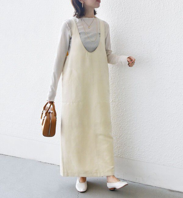 SHIPS for women「ポリエステルスエード 2WAY ワンピース」|ワンピース|クリーム