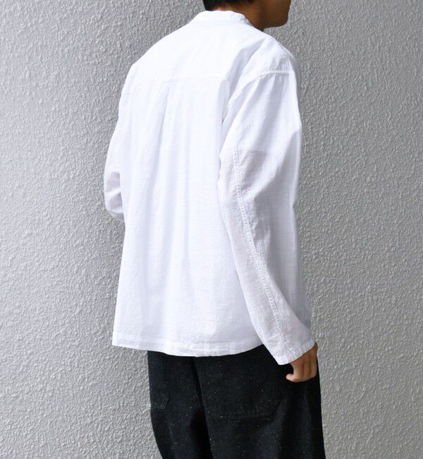 SHIPS any「SHIPS any: BEZ TEXTILE マルチカラー ストライプ / ソリッド  スタンドカラー シャツ◇」|シャツ・ブラウス|