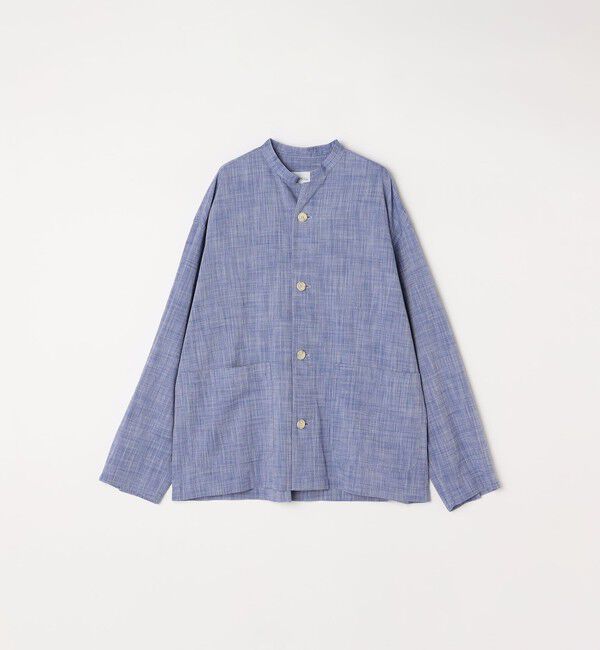 SHIPS any「SHIPS any: BEZ TEXTILE マルチカラー ストライプ / ソリッド  スタンドカラー シャツ◇」|シャツ・ブラウス|