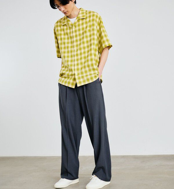 SHIPS「City Ambient Products: トロピカル 2タック ワイド スラックス」|スラックス|