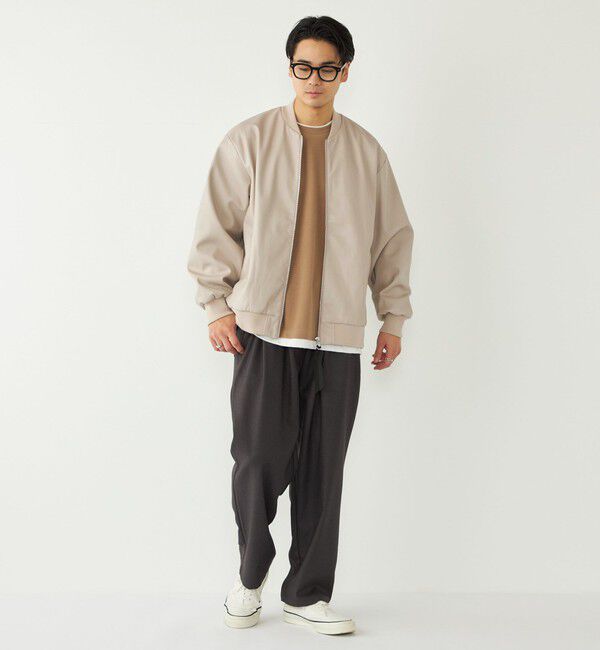 SHIPS Colors 「SHIPS Colors:合成皮革 ボマー ジャケット◇」|ブルゾン・スタジャン|