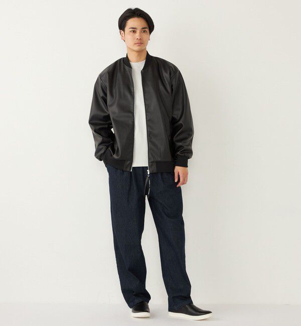 SHIPS Colors 「SHIPS Colors:合成皮革 ボマー ジャケット◇」|ブルゾン・スタジャン|