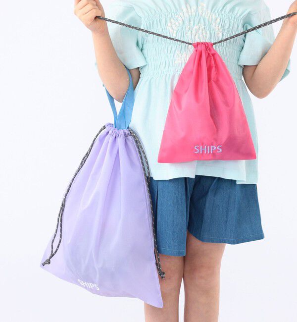 SHIPS KIDS「SHIPS KIDS:巾着 2点セット」|ポーチ|ラベンダー