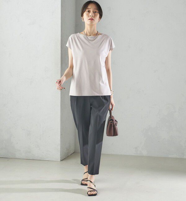 SHIPS for women「〈手洗い可能〉SORONA(R) ボートネック TEE」|Tシャツ・カットソー|