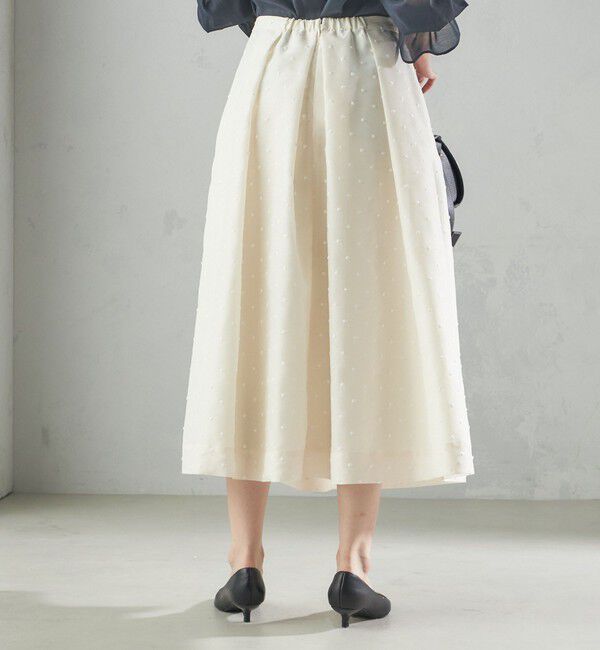 SHIPS for women「〈手洗い可能〉オーガンジー ドット 刺繍 フレア スカート」|スカート|