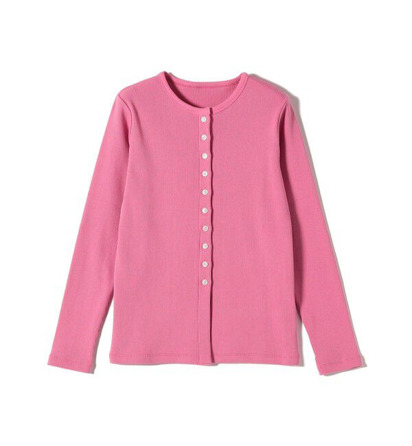 SHIPS for women「〈洗濯機可能〉ポッシュ テレコ リブ ボタン カーディガン」|カーディガン|