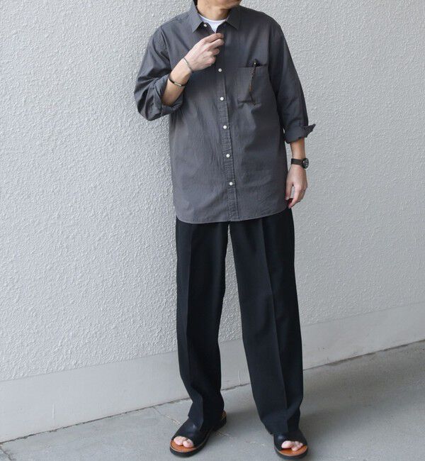 SHIPS any「SHIPS any:〈洗濯機可能〉コットン/リネン ７分袖 レギュラー シャツ 25SS◇」|シャツ・ブラウス|