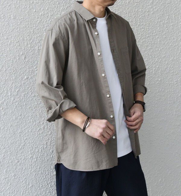 SHIPS any「SHIPS any:〈洗濯機可能〉コットン/リネン ７分袖 レギュラー シャツ 25SS◇」|シャツ・ブラウス|