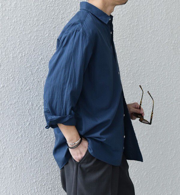 SHIPS any「SHIPS any:〈洗濯機可能〉コットン/リネン ７分袖 レギュラー シャツ 25SS◇」|シャツ・ブラウス|