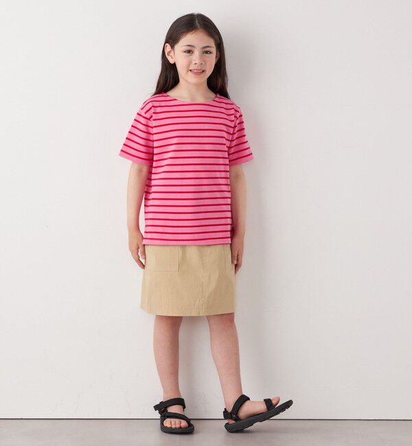 SHIPS any「SHIPS any:  マリンボーダー ボートネック Tシャツ<KIDS>」|Tシャツ・カットソー|