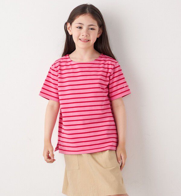 SHIPS any「SHIPS any:  マリンボーダー ボートネック Tシャツ<KIDS>」|Tシャツ・カットソー|