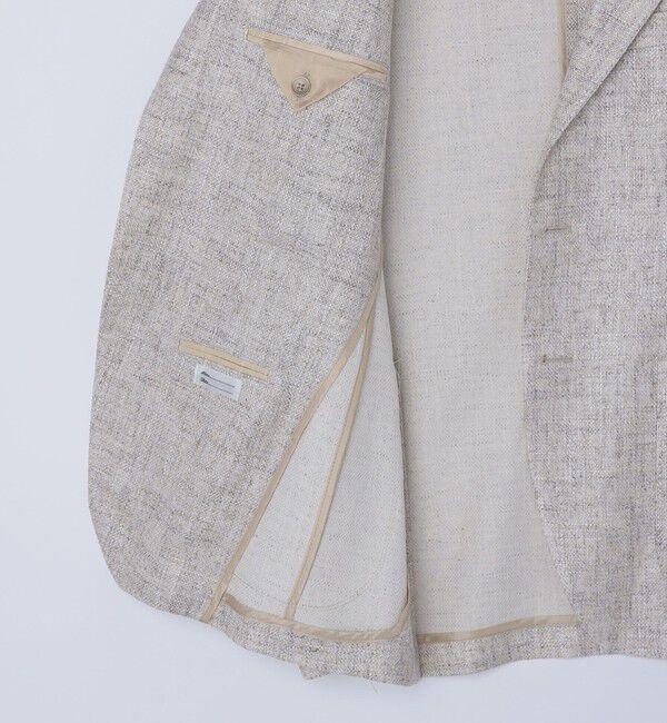 SHIPS「TAGLIATORE: メランジ ベージュ ホップサック ジャケット」|テーラードジャケット|