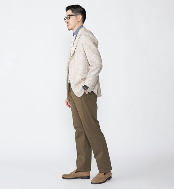 SHIPS「TAGLIATORE: メランジ ベージュ ホップサック ジャケット」|テーラードジャケット|