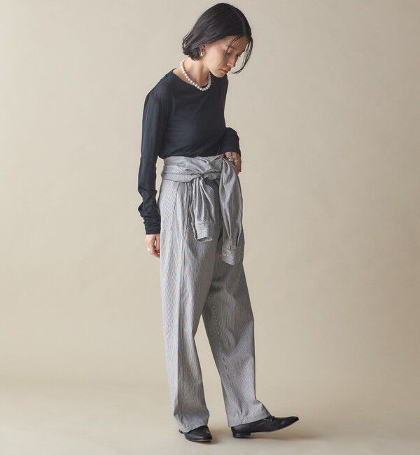 SHIPS for women「SHIPS NINE CASE:〈洗濯機可能〉ロゴ ロング スリーブ TEE」|Tシャツ・カットソー|