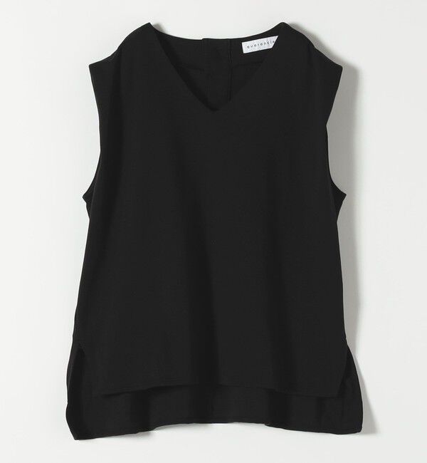 quaranciel「quaranciel:〈接触冷感/汗染み防止加工/洗濯機可能〉Vネック ノースリーブ プルオーバー」|Tシャツ・カットソー|