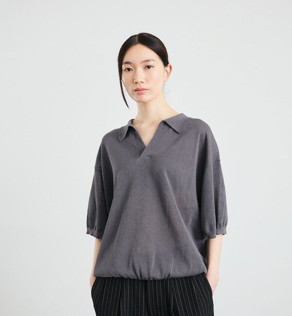 SHIPS「【City Ambient Products別注】crepuscule: JAPAN PAPER SKIPPER ニットポロ」|ポロシャツ|