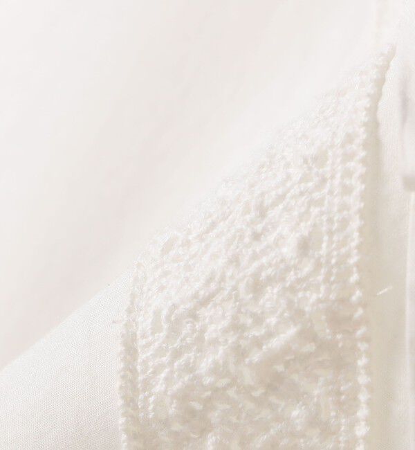 quaranciel「quaranciel:〈洗濯機可能〉コットン レース ライン フリル パフスリーブ ブラウス」|シャツ・ブラウス|