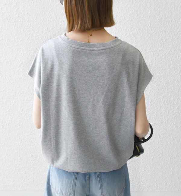 SHIPS any「SHIPS any:〈接触冷感/汗染み防止加工/洗濯機可能〉ドロスト フレンチスリーブ TEE」|Tシャツ・カットソー|