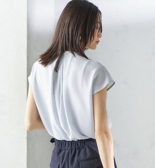 SHIPS for women「〈手洗い可能〉タック タイ フレンチ スリーブ ブラウス」|シャツ・ブラウス|