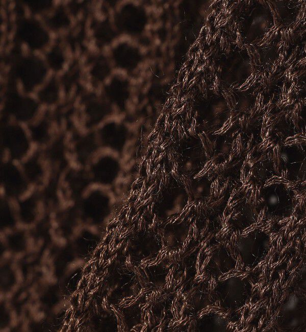 quaranciel「quaranciel:〈手洗い可能〉ラミー ミックス メッシュ シアー オーバーサイズ カーディガン」|カーディガン|