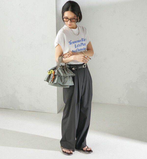 SHIPS for women「【WEB限定】チャーム 付き フリル 巾着 ショルダー」|ショルダー・メッセンジャー|