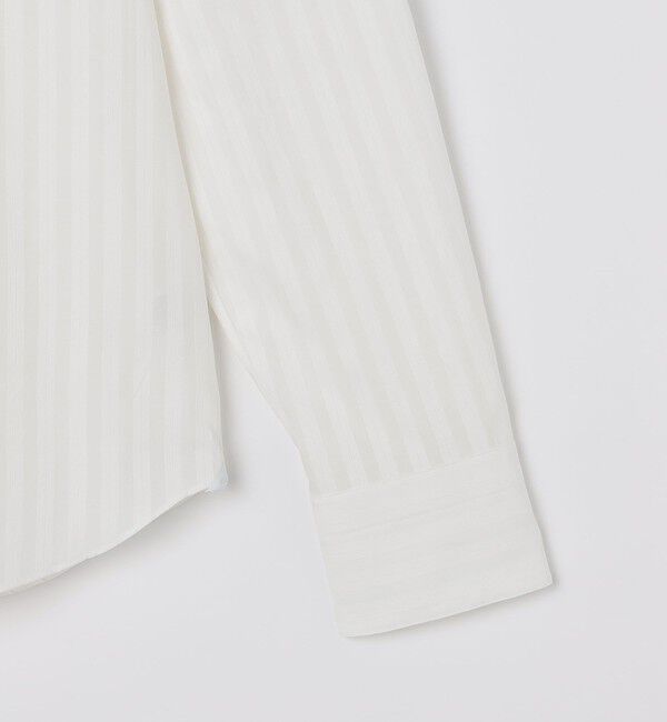 SHIPS「Errico Formicolla: コットン ジャカード ストライプ バンドカラー シャツ」|シャツ・ブラウス|