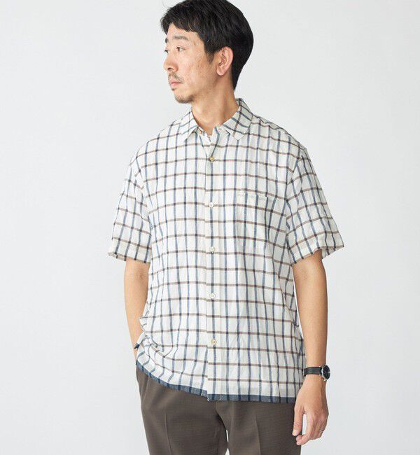 SHIPS「SHIPS: インディア レギュラーカラー ショートスリーブ シャツ」|シャツ・ブラウス|ホワイト系