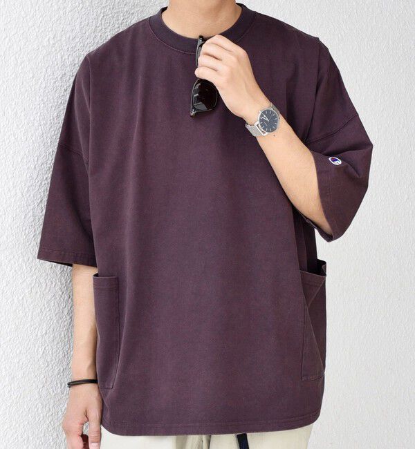 SHIPS any「【SHIPS any別注】Champion: ブリーチ ドルマン キャンプポケット Tシャツ◇」|Tシャツ・カットソー|