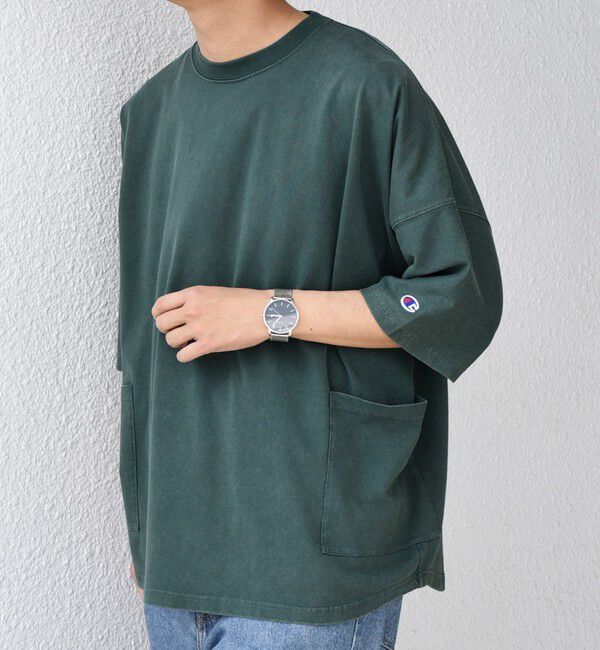 SHIPS any「【SHIPS any別注】Champion: ブリーチ ドルマン キャンプポケット Tシャツ◇」|Tシャツ・カットソー|
