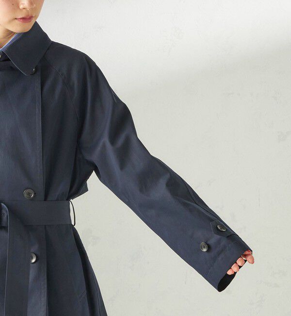 SHIPS for women「〈撥水加工〉バック ギャザー ドロスト ミディ丈 トレンチ」|トレンチコート|