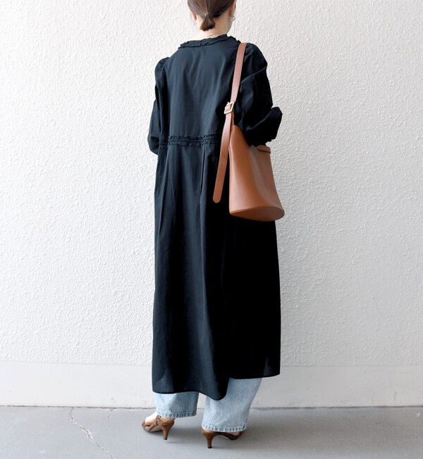 SHIPS any「《予約》SHIPS any:〈洗濯機可能〉キャンブリック Aライン フリル シャツ ワンピース」|ワンピース|