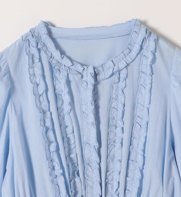 SHIPS any「《予約》SHIPS any:〈洗濯機可能〉キャンブリック Aライン フリル シャツ ワンピース」|ワンピース|