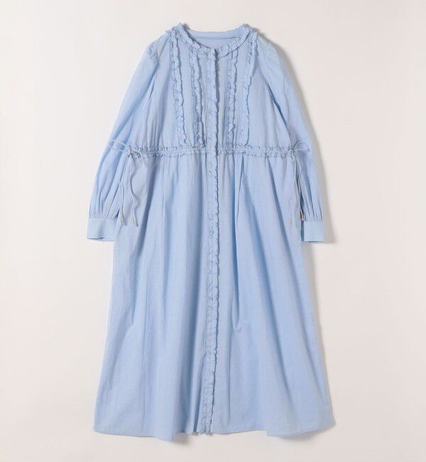SHIPS any「《予約》SHIPS any:〈洗濯機可能〉キャンブリック Aライン フリル シャツ ワンピース」|ワンピース|