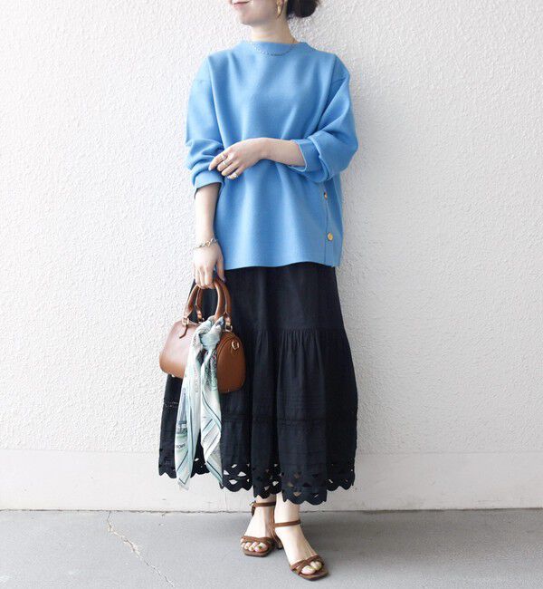 SHIPS any「《予約》SHIPS any:〈洗濯機可能〉キャンブリック レース ギャザー ボリューム スカート」|スカート|