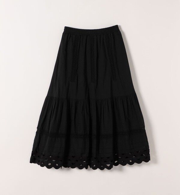 SHIPS any「《予約》SHIPS any:〈洗濯機可能〉キャンブリック レース ギャザー ボリューム スカート」|スカート|
