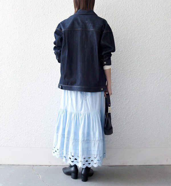 SHIPS any「《予約》SHIPS any:〈洗濯機可能〉キャンブリック レース ギャザー ボリューム スカート」|スカート|