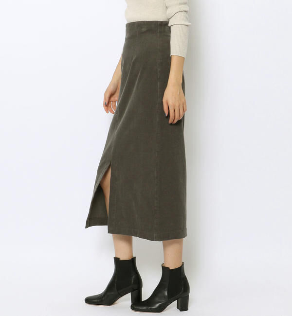 GALERIE VIE「コットンコーデュロイ Iラインスカート」|タイト|